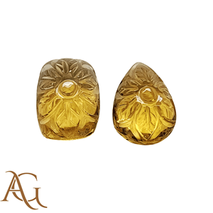 Citrine naturelle, quartz sculpté, intaglio, camée, pierre précieuse jaune, pierre brute pour la fabrication de bijoux, fournisseurs en gros, meilleur prix - Product Image 1