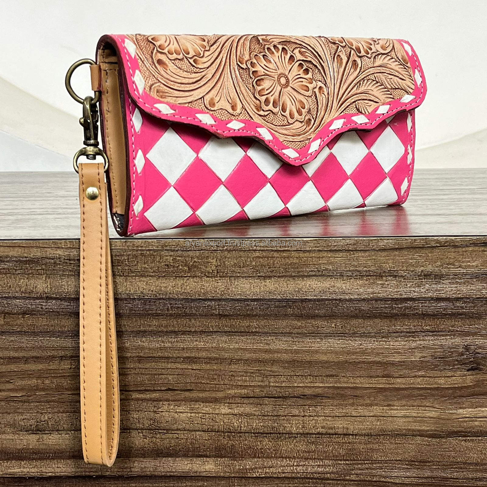 Pink and White Checkered