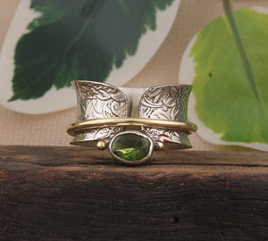 Anillo de Boda Clásico con Peridoto Natural en Bisel Cuadrado, Plata de Ley 925, Hecho a Mano, para Mujer, Aniversario, Fiesta, Moda - Product Image 5