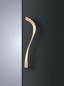 Poignée de meuble incurvée géométrique en laiton traditionnel, bouton de tirage ondulé, poignée de porte décorative multifonction dorée - Product Image 3
