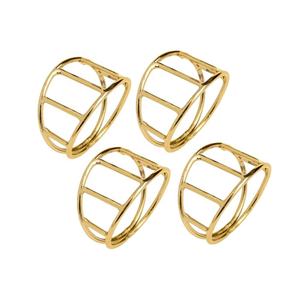 Senior wedding banquet decoration Rose gold metal <b>Butterfly</b> Restaurant Embossed Design Tableware Napkin Ring - Product Image 2