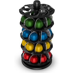 Organizador Giratorio Negro para 40 Cápsulas de Café Nespresso Vertuoline, Compatible con Máquinas Nespresso Vertuoline - Product Image 1