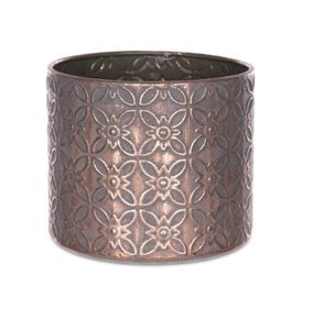 Jardinière de taille moyenne en argent côtelé, décoration durable pour la maison et le jardin, pot de sol pour salon - Product Image 3
