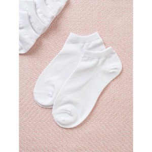 รองเท้าผ้าใบสตรีสีขาว6คู่ - Product Image 1