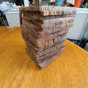 High Quality Wood <b>Coaster</b> Square Natural Wood Color Custom Design <b>Table</b> Decoration Item Wood <b>Coaster</b> - Product Image 5