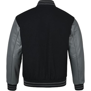 OEM Custom <b>Men</b> Wool Stand Collar Hooded Varsity <b>Jacket</b> Letterman <b>Baseball</b> College <b>Jacket</b> - Product Image 2