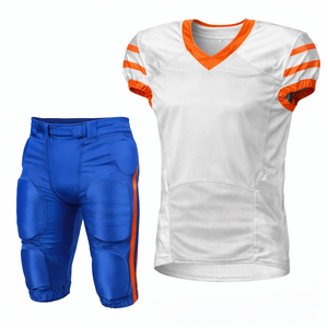 Ensemble de maillots de football américain pour équipe de club, tissu absorbant la transpiration, style vintage, panneaux latéraux personnalisés, coupe confortable - Product Image 1