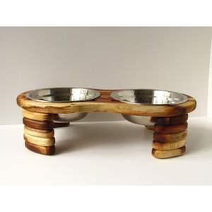 <b>Raised</b> Wooden <b>Dog</b> <b>Bowl</b> <b>Stand</b> Promotional Pet Product for Comfortable <b>Raised</b> Feeding Position - Product Image 1