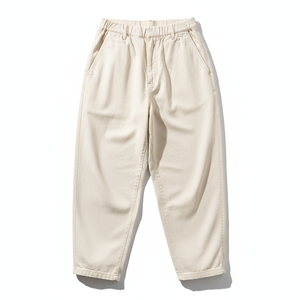 PRO ENTERPRISES Men High Waist <b>Harem</b> Pants 100% Cotton Worsted Anti-static Casual Breathable Side Pockets Drawstring Elastic - Product Image 6