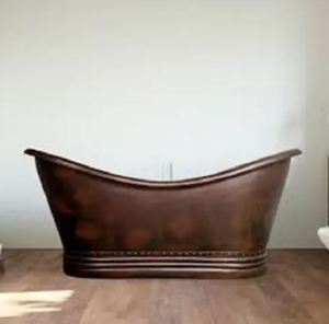 Bañera Ovalada Metálica Independiente de Estilo Antiguo, Resistente, para Adultos - Product Image 1