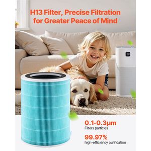 Filtro di Ricambio Compatto e Leggero per Purificatore d'Aria H13 HEPA, Pre-Filtro 3-in-1 in PP Resistente con Impugnatura Facile - Product Image 2