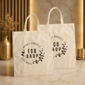 Black Cotton Canvas Shoulder Tote <b>Bag</b> Versatile Storage for Sport Shops and Party at Affordable Price - Product Image 5