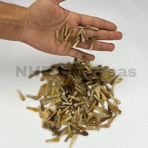 Embouts d'oreilles en corne de buffle naturelle, durables, faits à la main, forme irrégulière, blanc clair, pour montures de lunettes NHE Overseas Noshahi - Product Image 4