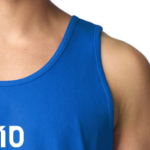เสื้อกล้ามผู้ชายสีน้ำเงิน ผ้าฝ้าย 100% เสื้อแขนกุด ระบายอากาศได้ดี เหมาะสำหรับออกกำลังกาย ฟิตเนส ใส่ลำลอง ซับในเนื้อนุ่ม ใส่สบายในฤดูร้อน รับผลิตแบบ OEM - Product Image 6