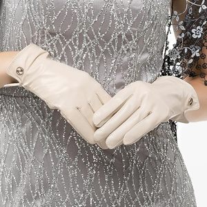 Gants en cuir pour femmes - Gants d'hiver avec doublure en polaire - Product Image 2