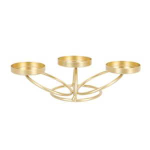 Portavelas moderno de metal color oro rosa, diseño geométrico en espiral de hierro, para decoración del hogar y regalos festivos. - Product Image 3