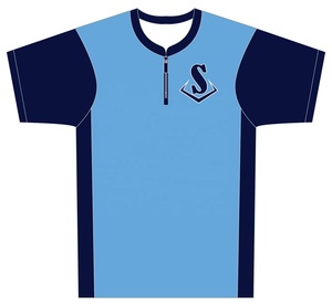 Veste Cage de baseball à manches courtes avec fermeture éclair Pure Custom Sublimation pour homme 1/4 - Product Image 2