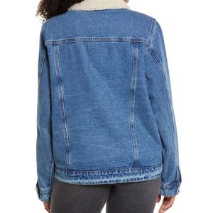 Chaqueta de Forro Polar para Mujer, Nueva Moda de Invierno, 100% Algodón Ecológico, Resistente al Viento, con Botones Desgastados - Product Image 3