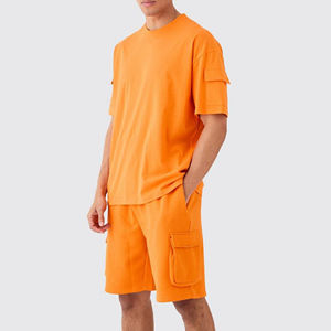 Conjunto de Camisa y Pantalones Cortos para Hombre, Diseño Personalizado con Logotipo, Superventas OEM/ODM, Ropa de Verano de Dos Piezas, 100% Algodón de Peso Medio - Product Image 1