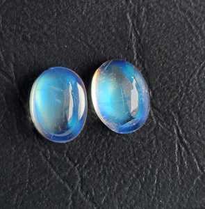 Pierre de lune arc-en-ciel 6x8 mm, forme ovale, cabochon, pierre de lune arc-en-ciel bleue, prix de gros disponible pour la fabrication de bijoux, idéal. - Product Image 2