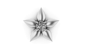 Fashion Women's Jewelry 14K Solid Gold VVS Moissanite Icy Flower Custom Cute Brilliant Cut Pendant Bridal Gift Weddings Parties - Product Image 3