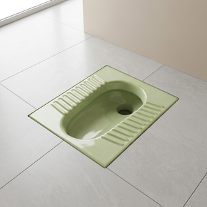 Green Double Color Popular OEM <b>Ceramic</b> Squatting <b>Pan</b> Bathroom Toilet - Indian Sanitary Ware Export WC <b>Pan</b> - Product Image 4
