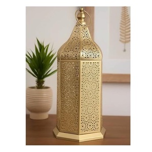 Support de Lanterne en Fer Premium pour Décoration de Table, Présentoir de Bougies, Éclairage Intérieur/Extérieur, Accent Décoratif et Utilisation Élégante - Product Image 1