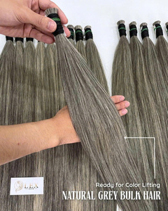 LEXHAIR Cheveux vierges bruts gris sel et poivre tendance, provenant d'un seul donneur, couleur personnalisée, vente en gros, 100% vietnamien - Product Image 1