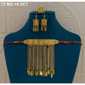 Gold Plated Fashion Martasha Necklace New Arabic Fashion Gold Plated Khannaki Necklace Elegant Dubai Bohemian Gold Plated - Product Image 1