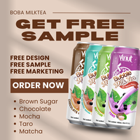 Minuman Bubble Milk Tea 490ml Tanpa GMO Bebas Laktosa Sampel OEM ODM Label Pribadi Produsen Minuman Grosir