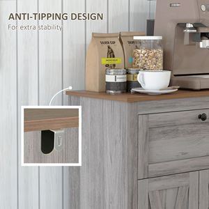 Light Gray Farmhouse Sideboard <b>Storage</b> Cabinet 23.5\"x11.75\"x34.5\" with Doors and <b>Drawer</b> <b>for</b> Kitchen & Living Room - Product Image 6