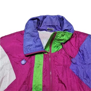 Chaqueta Anorak Deportiva Cortavientos Vintage con Bloques de Color, Cremallera y Logotipo Personalizado, de Nylon, para Correr, Venta al por Mayor - Product Image 3