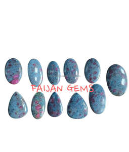 Cabujón de piedras preciosas sueltas de cianita azul Natural, cabujón de cristal pulido de todos los tamaños para la fabricación de colgantes de joyería - Product Image 2