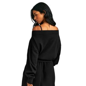 Sweat-shirt décontracté pour femme, coupe ample, col rond, manches longues, doux et chaud, style streetwear tendance pour le quotidien et les activités de plein air - Product Image 2