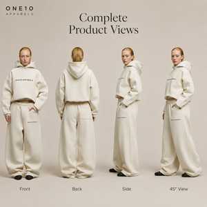ชุดฮู้ดดี้โอเวอร์ไซส์สำหรับผู้หญิง ONETEN APPARELS รุ่นฤดูหนาว สีลาเวนเดอร์ ผ้าฟลีซ ระบายอากาศได้ดี ชุดลำลองสปอร์ตแวร์ 3 ชิ้น กางเกงขาสั้นทรงสกินนี่ - Product Image 6