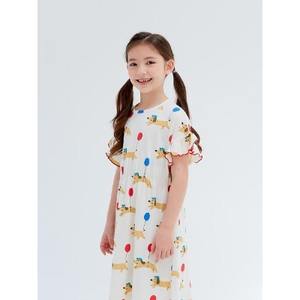 Vestido Estilo Coreano OZKIZ para Niñas, 100% Algodón, Moda de Verano para Niñas de 2 a 6 Años, Venta al por Mayor, Decorado con Volantes - Product Image 1