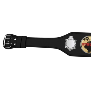 Nouvelle ceinture de championnat haut de gamme avec emblème globe, ceinture de titre en cuir noir de qualité supérieure pour les sports et événements - Product Image 5