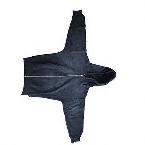 Men's <b>Black</b> <b>Zip</b>-Up <b>Hoodie</b> BoxyFit Fleece <b>Hoodie</b> with Sunfade Washed effect with Metal Zipper <b>Hoodie</b> for Winters - Product Image 3
