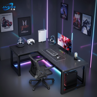 Vente chaude de haute qualité motorisé hauteur réglable bureau d'ordinateur Table de jeu électrique Pc bureau Led