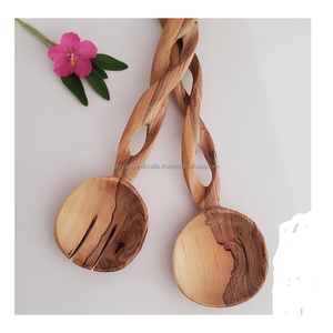 Espátulas de madera Cucharones de cocina Utensilios Mango de madera de acacia Cuchara de bambú Utensilio de cocina de madera de la India - Product Image 2