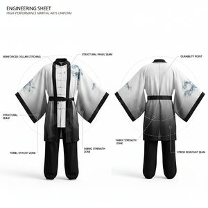Fabricante de Ropa Personalizada, Uniforme de Artes Marciales, Kung Fu, Tai Chi, Uniforme de Karate para Hombre, Ligero, Transpirable, de Algodón, para Entrenamiento - Product Image 2