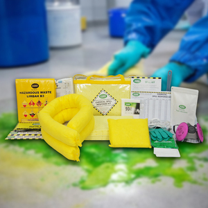 ชุดอุปกรณ์ควบคุมการรั่วไหลของสารเคมี 30 ลิตร ถุงใสแบบนิ่ม พร้อมแผ่นดูดซับ ถุงเท้า ถุงมือ ชุดควบคุมการรั่วไหลของของเหลวอันตรายในกรณีฉุกเฉิน - Product Image 1