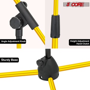 ขาตั้งไมโครโฟนแบบปรับได้ 5 ขา รุ่น MS 080 YLW พร้อมแขนบูมยืดหดได้ 72 นิ้ว - Product Image 4