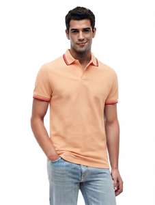 Polo de Manga Corta Rosa para Hombre, Algodón Oxford, Color Sólido, Corte Regular Informal, Diseño Transpirable - Product Image 5