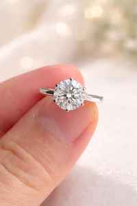 Creative <b>Craft</b> Moissanite Round Cut Diamond Gorgeous <b>Ring</b> Original 925 Silver Fine Modern Style Gift Jewelry For Birthdays party - Product Image 6