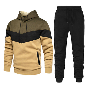 Chándal con Capucha para Hombre, Diseño Color Block, Manga Larga, Cierre con Cordón, Bolsillos Laterales, Corte Regular, Ropa Deportiva Casual de Otoño - Product Image 4
