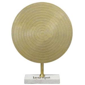 Nouveau design d'art moderne sculpture décorative de luxe en métal doré avec base en marbre décoration de table de bureau sculpture d'art en métal maison - Product Image 4