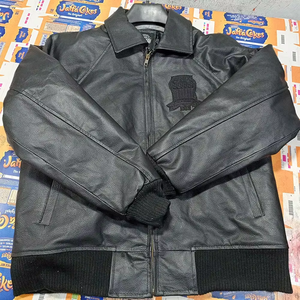 Veste universitaire à capuche Avirex enduite, coupe-vent et respirante, en cuir véritable de haute qualité, col montant brodé – Meilleure vente - Product Image 5