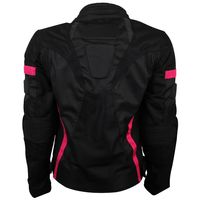 Veste de moto unisexe noire et rose à blocs de couleur, imperméable en Cordura, manches longues, col montant, rembourrage protecteur