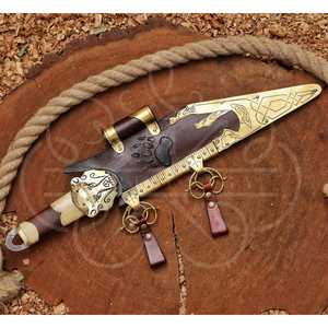 Cuchillo Birka Tradicional para Exteriores MORTAL SAGA, con Funda de Madera, Hoja de Damasco Pukkoo, Hecho a Mano, Estilo Escandinavo, para Supervivencia y Camping - Product Image 3